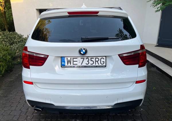 BMW X3 cena 109000 przebieg: 94000, rok produkcji 2016 z Warszawa małe 232